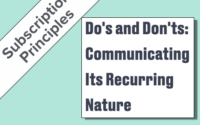 Do's and Don'ts: Communicating Its Recurring Nature